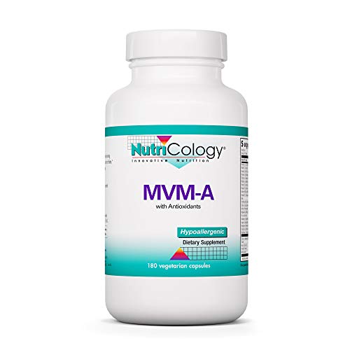 Nutricology MVM-A Supplement - Multivitamin for Men & Women, with Iron, Daily Vitamins, for Adults, High Potency, Bioavailable, Vegetarian Capsules - 180 Count
