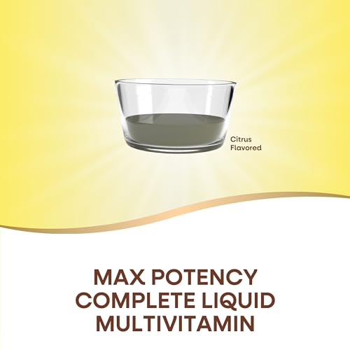 Nature's Way Alive! Max Potency Complete Liquid Multivitamin for Women and Men, Antioxidants Beta Carotene, Vitamins C & E, and Food-Based Blends, Citrus Flavored, 30.4 Fl Oz (Packaging May Vary)