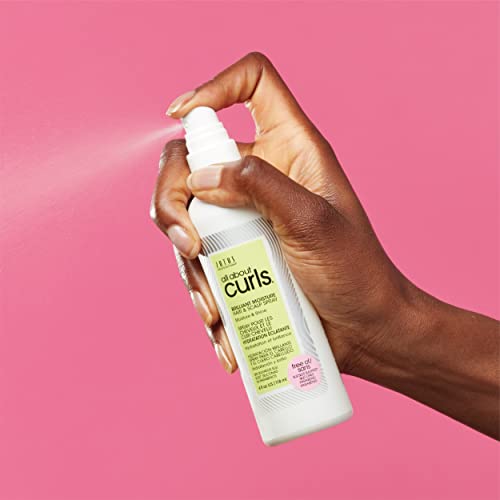ALL ABOUT CURLS Moisture Hair & Scalp Spray Oil | Moisturize, Nourish, De-Frizz | 99% Natural | All Curly Hair Types | Vegan & Cruelty Free | Sulfate Free | 4 Fl Oz