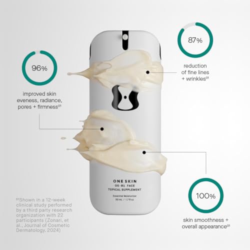 OneSkin FACE OS-01 Peptide Skin Longevity Moisturizer - Evens Skin and Reduces Fine Lines & Wrinkles, For All Skin Types Including Sensitive Skin