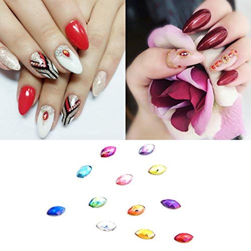 KADS AB 600PCS Nail Art Rhinestones Glitters Acrylic Tips Manicure Decoration for nail rhinestones: Size4