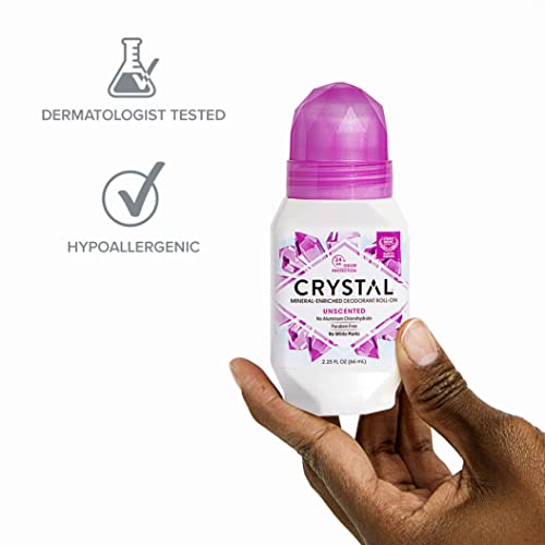 Crystal Body Deodorant Roll-On-2.25 oz, 2 pack
