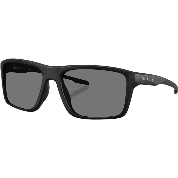 Native Eyewear XD9043 Tavern Sunglasses, Matte Black/Grey Polarized, 57 mm
