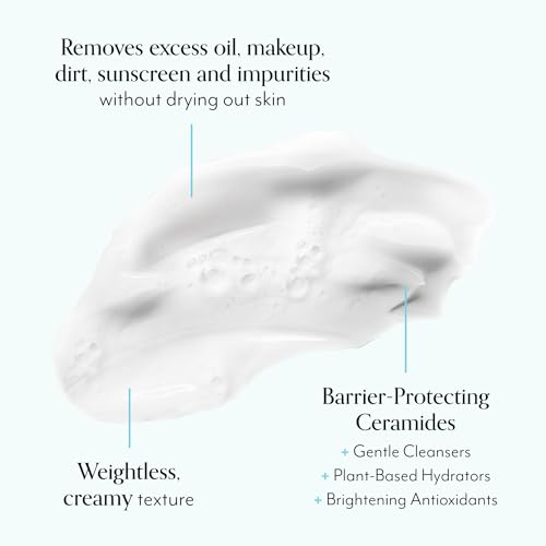 Bliss One & Done Daily Cream Facial Cleanser With Ceramides - Moisturizing Face Wash For Dry Skin - Cleanses & Removes Makeup in 1 Step- Clean, Vegan, Cruelty-Free, 6 Fl Oz