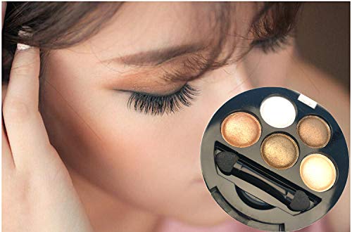 Mallofusa 5 Colors Shades Eye Shadow Powder Metallic Shimmer Cosmetic Palette Charming Highlight Look(Taupe Craze) 4.7oz by Mallofusa