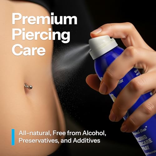 H2Ocean Piercing Aftercare Spray and Keloid Bump Removal– Sea Salt Spray for Body and Facial Piercings – Ear, Nose, Navel, Oral & Body Piercing Cleaner, Aftercare Solution for New Piercings– 1.5oz