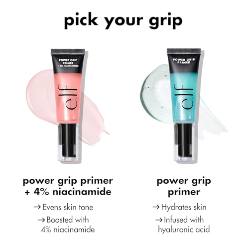 e.l.f. Power Grip Primer Mini, Gel-Based & Hydrating Face Primer For Smoothing Skin & Gripping Makeup, Moisturizes & Primes