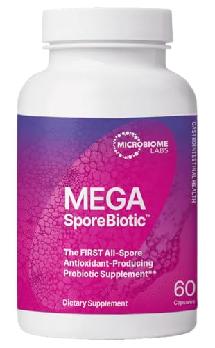 Microbiome Labs MegaSporeBiotic Probiotics for Women & Men - Spore Based Probiotics for Digestive Health - Shelf Stable & Travel-Friendly (60 Capsules)