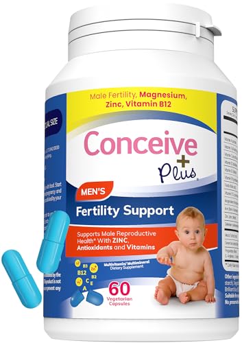 Conceive Plus Men's Fertility Support - Male Supplements With Maca Root, L-Arginine, Zinc, Folate, Magnesium - Boost Sperm Count & Supports Male Reproductive Health - 16 Prenatal Vitamin - 60 Capsules