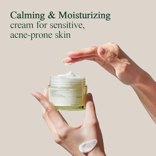 Pyunkang Yul [PKY] Calming Moisture Barrier Cream Instantly Soothes Sensitive Skin, Hyaluronic Acid & Ceramide for Hydration, Vegan, Korean Skincare (1.69 Fl. Oz, 50ml)