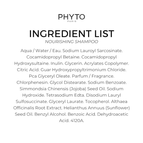 PHYTO NOURISHMENT Nourishing Shampoo with Jojoba Oil Sulfate Free for Dry Hair, Hydrating, Moisturizing Shampoo, 8.45 fl. oz.