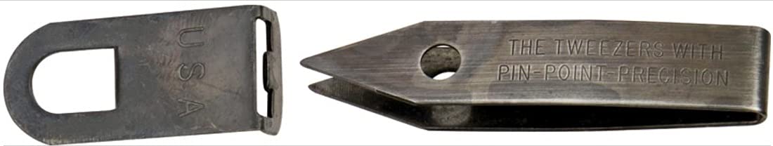 Uncle Bill's Sliver Gripper Tweezers Black Oxide Steel w/Keychain Clip (2-Pack)