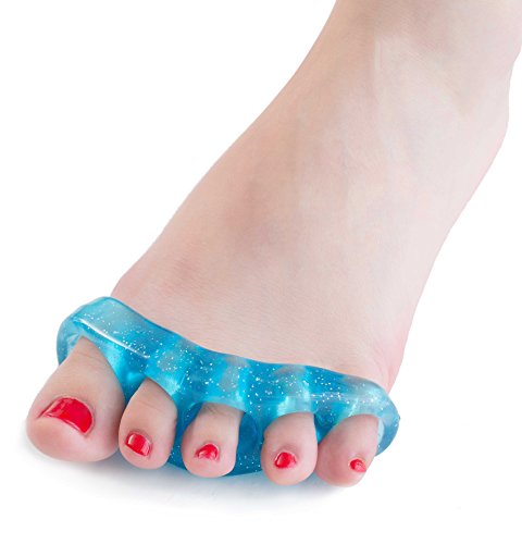 DR. JK- ToePal Gel Toe Separator, 2 Pairs, Toe Spacers, Toe Straightener, Hammer Toe Straightener, Toe Spreader, Toe Stretcher, Toe Corrector for Women and Men, Bunion Corrector