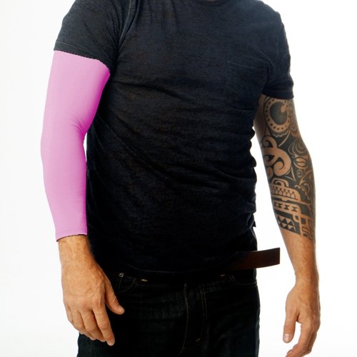 Tat2X Ink Armor Premium Full Arm Tattoo Cover Up Sleeve - No Slip Gripper - U.S. Made - Light - XSS (one Sleeve)