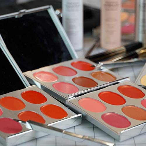 New Again by Jerome Alexander Lipstick Palette & Retractable Brush, 6 Hot-Poured, Buildable & Blendable Smooth Matte Shades (Hot Colors)