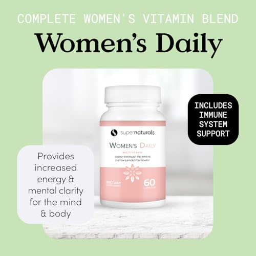 Super Naturals Health, Multivitamin for Women, Immune Defense Supplement Multivitamin Capsules, Vegan Supplements for Women - 60 Capsules