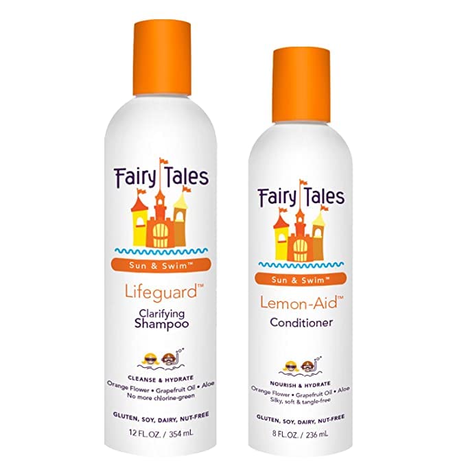 Fairy Tales Swim Shampoo 12oz and Conditioner 8oz for Kids | Made with Natural Ingredients in the USA | No Parabens, Sulfates, or Synthetic Dyes