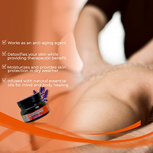 Natural Solution WBM Himalayan Salt Body Scrub with Organic Lavender Oil, Relaxing and Purifying Deep Cleansing – 12.3 oz, 10.6 Oz