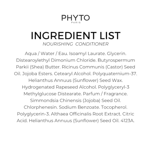PHYTO PARIS NOURISHMENT Nourishing Conditioner with Jojoba Oil, For Dry Hair, Hydrating, Moisturizing Conditioner, 5.91 fl. oz