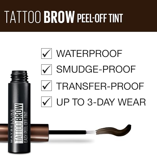Maybelline New York Brow Tattoo Longlasting Tint, Dark Brown, 4.9 ml