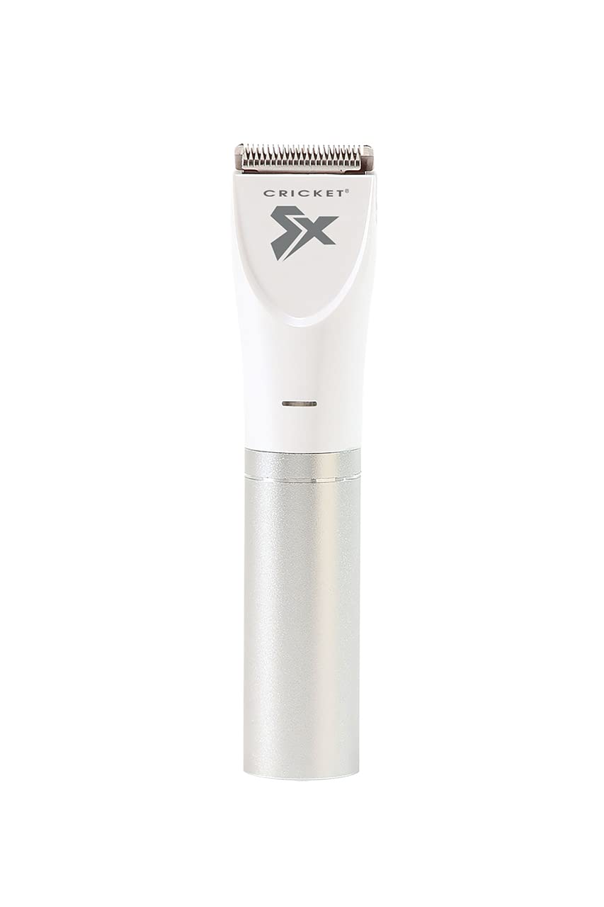 Cricket Stylist Xpressions Cordless Rechargable Lightweight Silver Trimmer. Compact Size, Includes 2 Guides (3/4 & 5/6 Mm), Trimmer Duster Brush, And Blade Oil