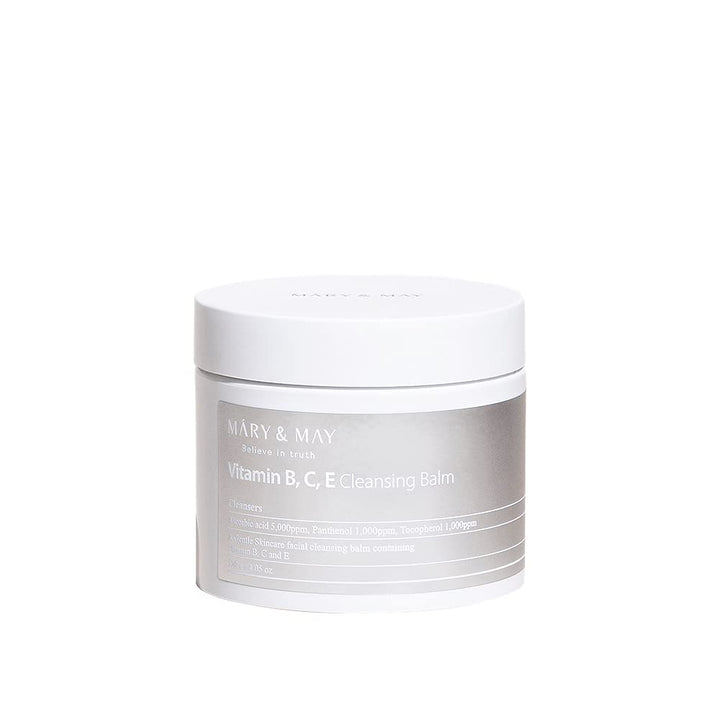 Mary&May Vitamin B, C, E Cleansing Balm 4.05 Fl Oz / 120g | Oil Balm Melts at Skin Temperature, Gentle Skincare Facial Cleansing Balm, Vitamin B, C and E Make Up Remover | EWG ingredients