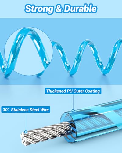 Dr.meter Toddler Leash, 2 Pack Safety Anti Lost Wrist Link with Key Lock, Reflective Child Walking Harness, 8.2ft Blue + 4.92ft Orange Kids Leash for Supermarket Mall Airport Amusement Park Zoo Travel