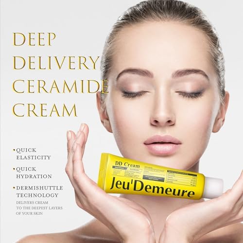 JEU'DEMEURE DD Cream Deep Hydration Intensive Smoothness Face, Neck and Hand with Peptide, Ceramide, Hyaluronic Acid, Anti Aging Wrinkles Cream, Korean skincare Moisturizer (50g)