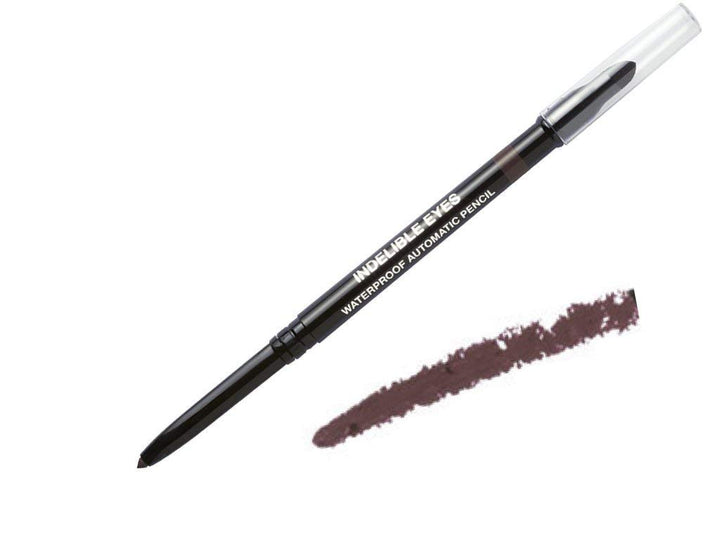 Indelible Eyes Smooth Waterproof Gel Eyeliner - BROWN STONE - Smudge proof - Ultra Smooth - Super Easy - Long lasting - Blender tip - Longwear - no sharpener needed - Retractable - Slim-line Pencil