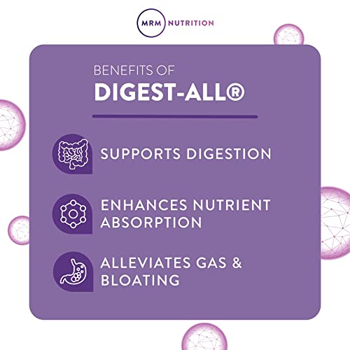 MRM Nutrition Digest-All ® IC Probiotics & Digestive Enzymes | Improved Digestion and Absorption | Healthy Digestion | May Help with Bloating and Gas | Gluten-Free | 30 Servings