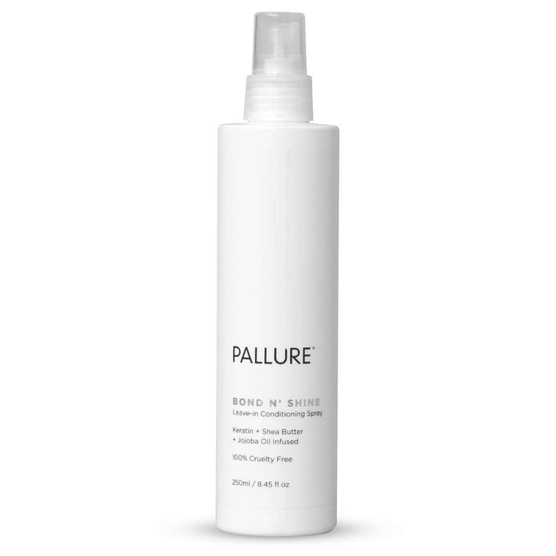 Pallure Bond N' Shine Leave-In Conditioning Heat Protecting Spray To Detangle, Strengthens, Repair Dry, Damaged Frizzy Hair, 250 ml