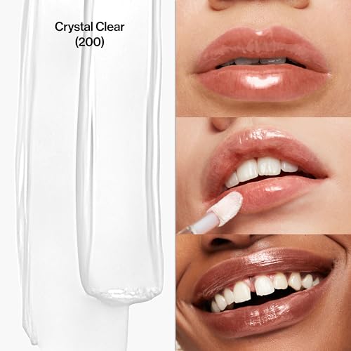 Revlon Super Lustrous Lip Gloss, Non-Sticky, Hydrating, High Shine Finish, 200 Crystal Clear, 0.13 oz