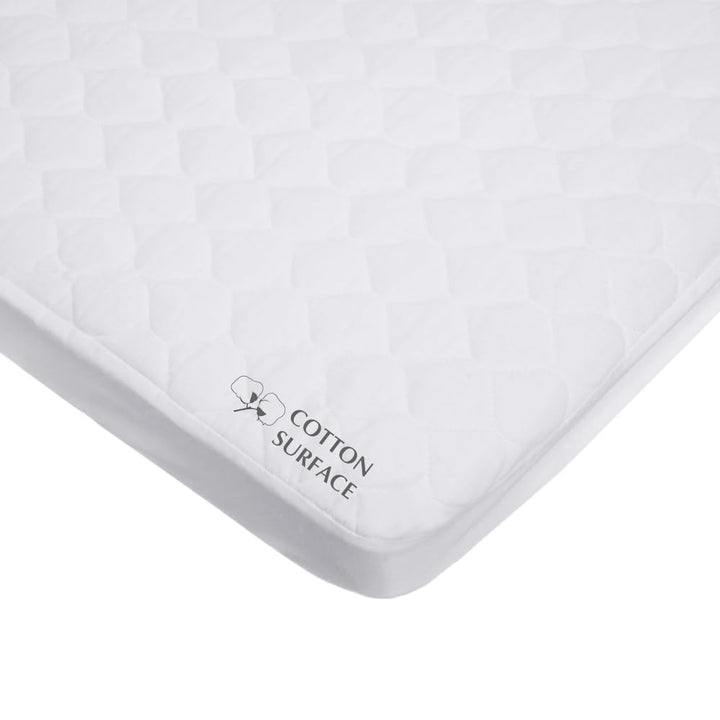 American Baby Company Waterproof Fitted Porta/Mini Crib Mattress Protector, Quilted Cotton and Noiseless Mini Crib Pad Cover, White, 38 x 24