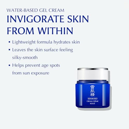 SEKKISEI Cream, Lightweight Water-Based Hydrating Gel Cream, 1.4 Ounce