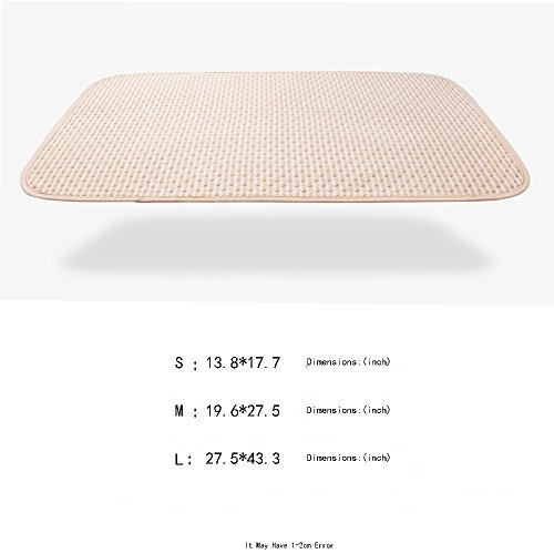 Natural Colored Cotton Waterproof Sheet,Baby Crib Pee Pads Or Incontinence Bed Pad Pack N Play Mattress Protector for Child Adults and Pet (L)