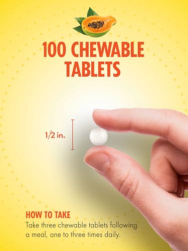 Sundance Papaya Enzymes | 100 Chewable Tablets | Natural Tropical Flavor | Vegetarian, Non-GMO, and Gluten Free Supplement