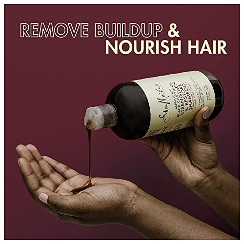 SheaMoisture Strengthen & Restore Shampoo & Conditioner Set –Jamaican Black Castor Oil for Hair Repair & Frizz Control, 13 Oz Ea