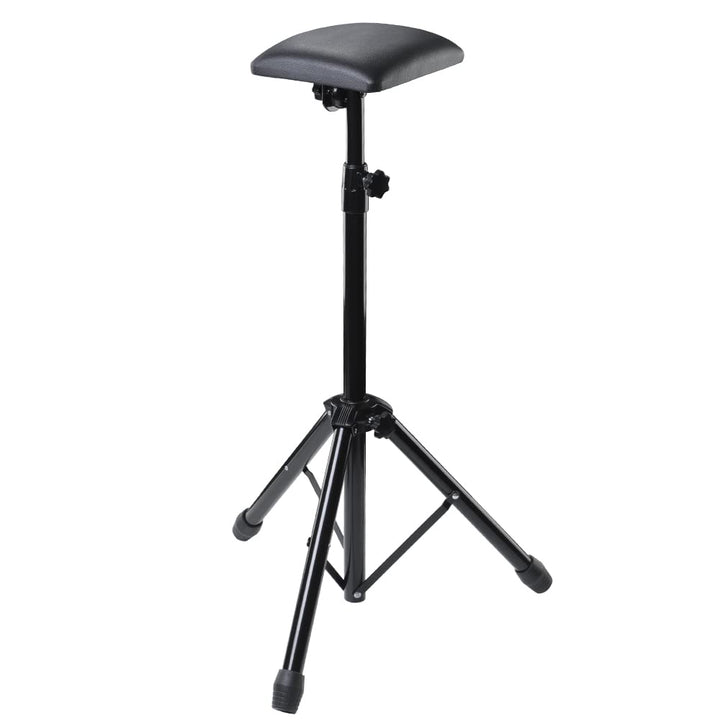 HAWINK Tattoo Armrest Stand Square Tattoo Arm Leg Rest Stand Foldable Sponge Pad Tripod with Adjustable Height and Tilt Tattoo Equipment Arm Bar Pad PU Leather TA225