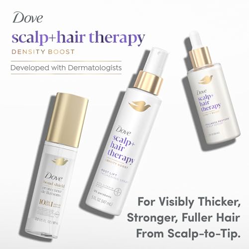 Dove Hair Serum Bundle – Bond Shield 10-in-1 Serum, Root Lift & Fullness Restore Therapy for Healthy Hair, Repair & Strengthening (3 Piece Set)