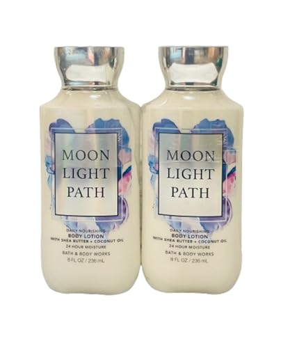 Bath & Body Works Bath and Body Works Moonlight Path Super Smooth Lotion Sets Gift For Women 8 Oz -2 Pack (Moonlight Path) blue 16 Fl Oz