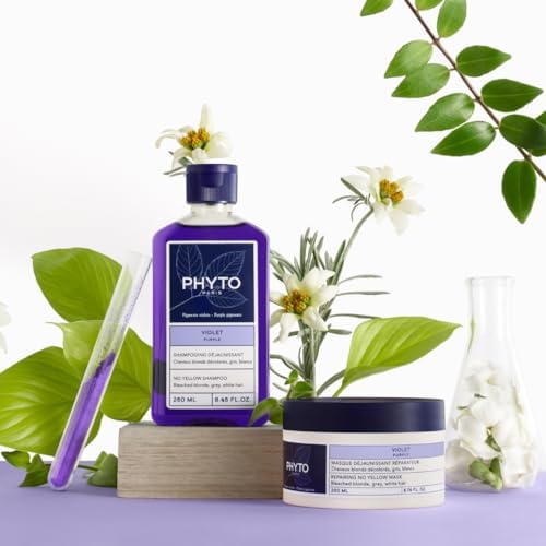 Phyto Purple No Yellow Shampoo - Colour Depositing Purple Shampoo, Anti Brass Toning Shampoo Neutralizes Yellow Tones and Enhances Shine|250 ml