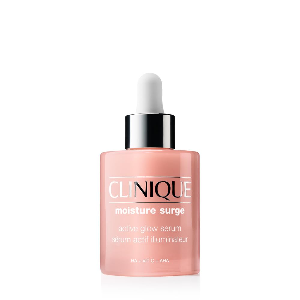 Clinique Moisture Surge Active Glow Serum with Lactic Acid, Hyaluronic Acid + Vitamin C | Hydrating, Lightweight + Oil Free, 1.7 fl. oz.