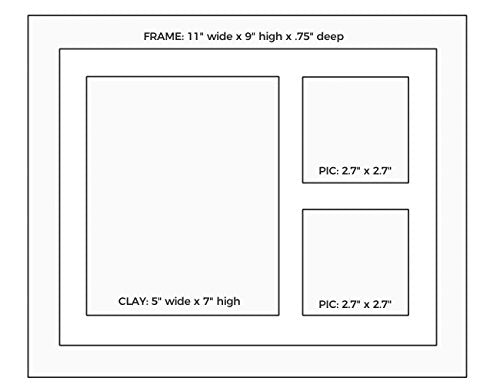 Baby Hand & Footprint Frame Keepsake Kit | Capture Milestone Moments with Safe Clay, Stencil Set & Wood Frame | Perfect Newborn Gift for Baby Showers | White
