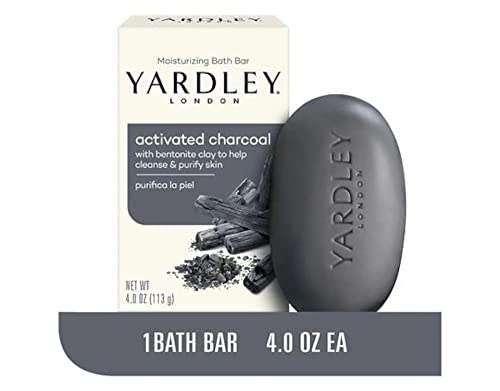 Yardley Activated Charcoal Bath Bar 4oz 3 Pack