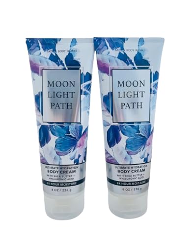 Bath and Body Works Gift Set of of 2 - 8 oz Body Cream - (Moon Light Path)