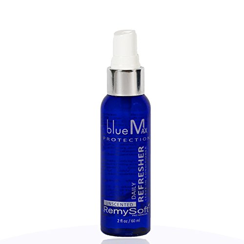 Remy Soft Blue Max Daily Refresher Safe For Hair Extensions, Weaves And Wigs Salon Formula Leave In Conditioner Unscented