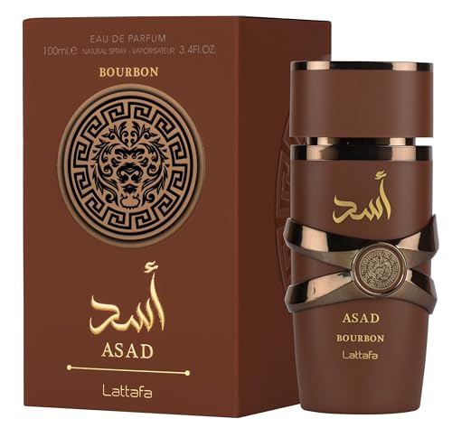 Lattafa Asad Bourbon for Unisex Eau de Parfum Spray, 3.4 Ounce / 100 ml