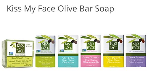 Kiss My Face Moisturizing Bar Soap for All Skin Types - Pure Olive Oil, 4 oz. (Packaging May Vary)