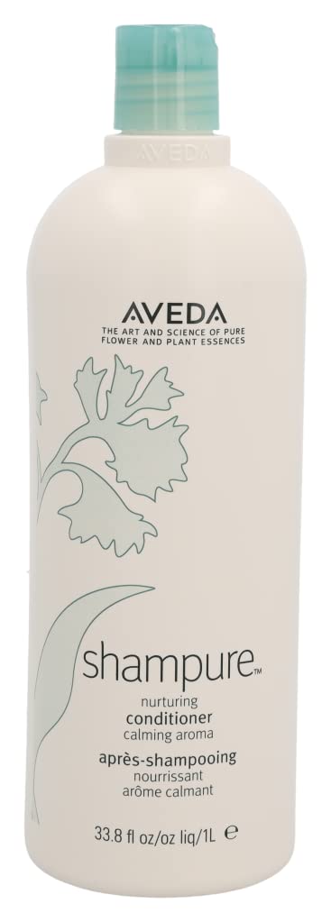 Aveda Shampure Nurturing Conditioner for Fine to Medium Hair | Lightweight Conditioner | 98% Naturally Derived* | Calming Aroma of Lavender & Ylang Ylang, 33.8 Fl Oz