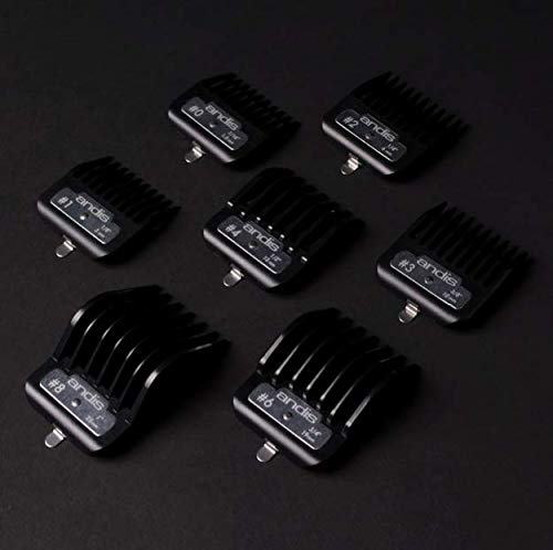Andis 7 Piece Master Premium Metal Comb Set Hair Clipper Attachments Guides 33645